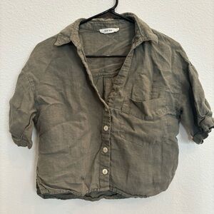 Mod Ref Cropped Short Sleeve Blouse